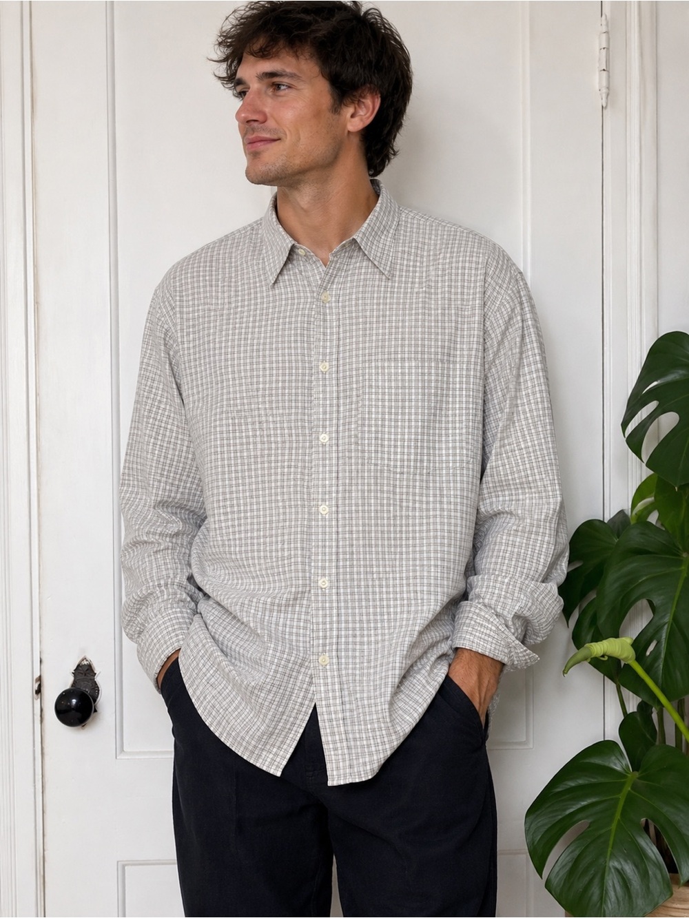 Vintage J.Crew Oarsman Men’s XL Plaid Button Down Shirt Cotton Long Sleeve